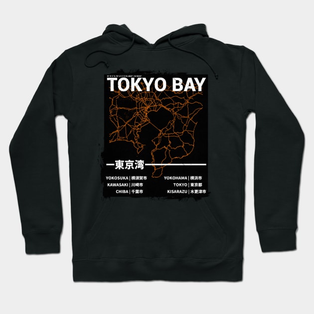 Urban Tokyo Bay Design Hoodie by bestcoolshirts